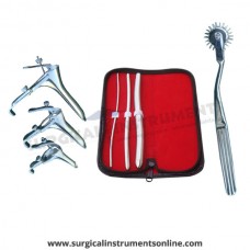 Hegar uterine dilator 3 pieces set,3-4, 7-8, 13-14, pinwheel, grave 3pcs